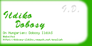 ildiko dobosy business card